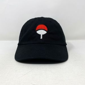 Uchiha Anime Red White Fan Slouch Dad Hat Cap Strapback